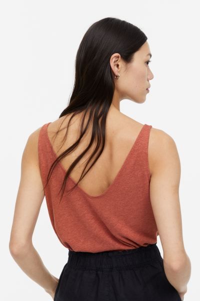 Linen-blend vest top | H&M (UK, MY, IN, SG, PH, TW, HK)