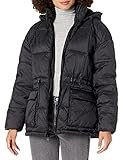 Levi's Women's Quilted Megan Hooded Puffer Jacket, Black, X-Small | Amazon (US)