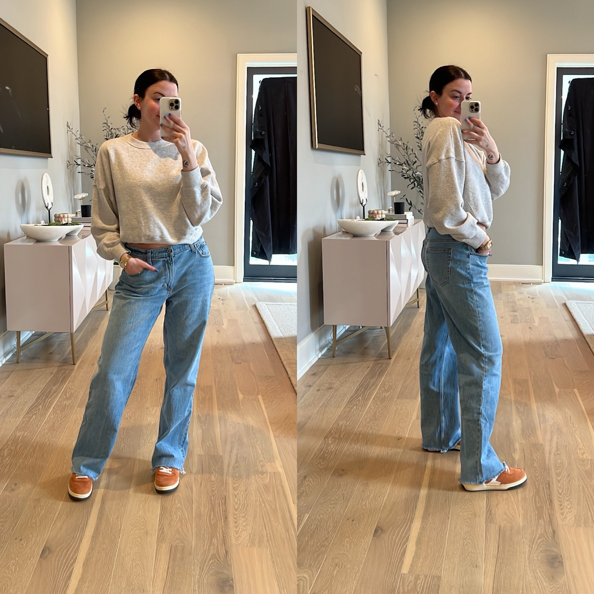 Low rise baggy jean in 28, but could’ve done 27! 

#LTKSpringSale #LTKstyletip