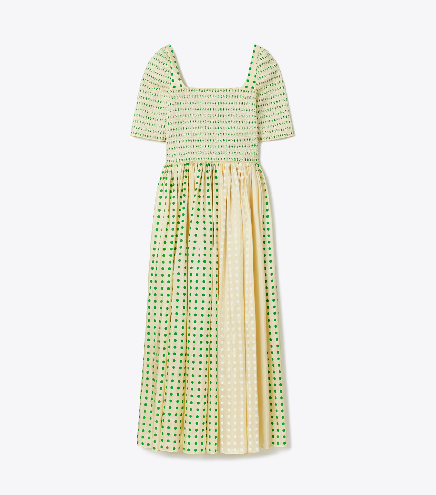PRINTED SILK SMOCKED DRESS | Tory Burch (US)
