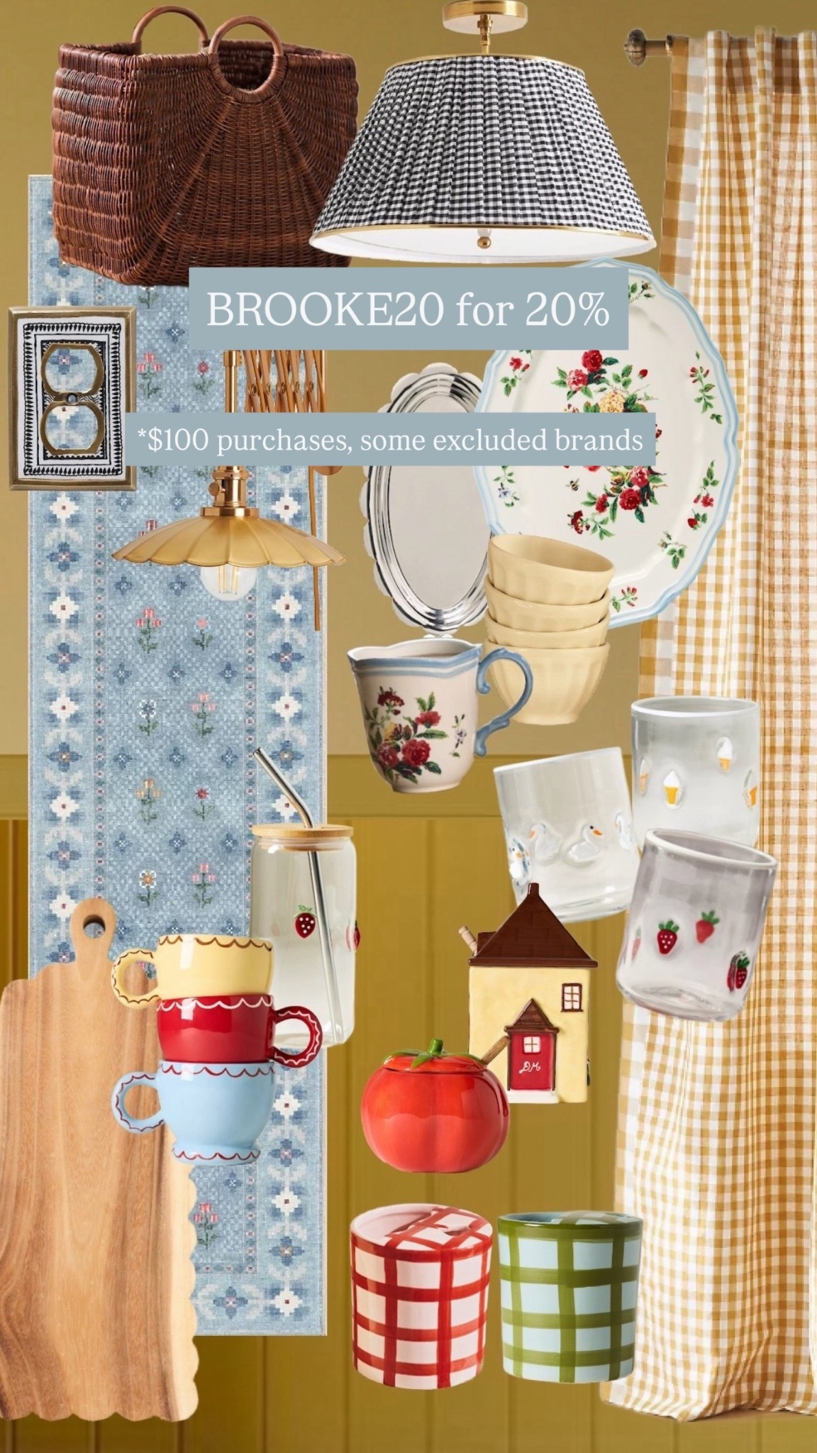 BROOKE20 for 20%
*$100 purchases, some excluded brands

@anthropologie #AnthroPartner 
