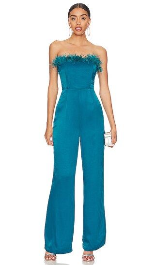 Trish Jumpsuit in Deep Cyan | Revolve Clothing (Global)