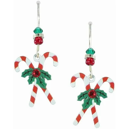 CANDY CANES Hypo-Allergenic Christmas Earrings Sterling Silver Plated by Sienna Sky | Walmart (US)