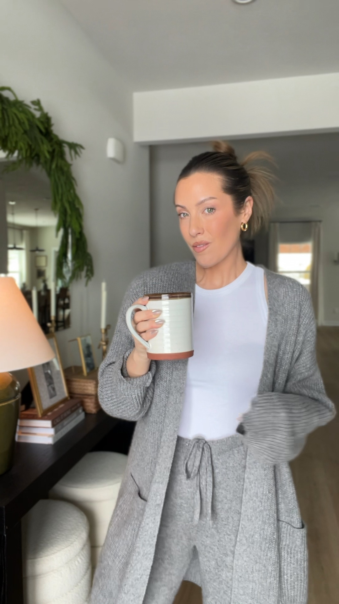 Target style / target sweater lounge set / wearing M/L — drawstring is adjustable on pants