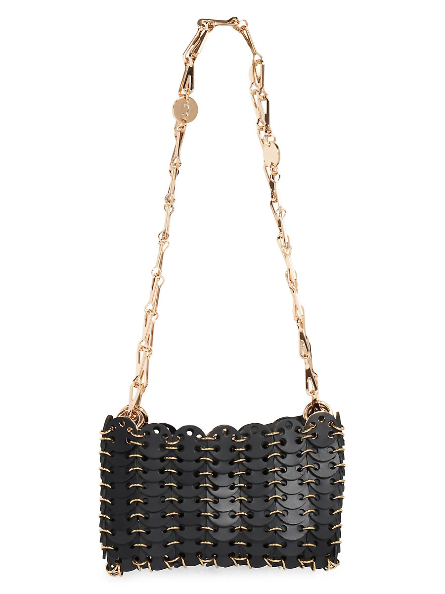 Women's 1969 Nano Leather & Steel Bag - Black And Gold | Saks Fifth Avenue