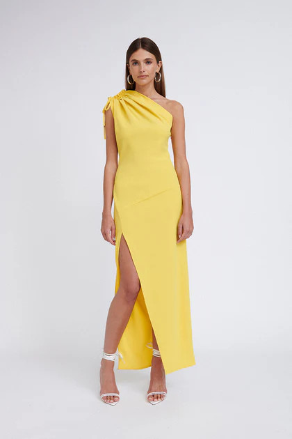 One Shoulder Jasmine | Final Sale  - Yellow | By Johnny