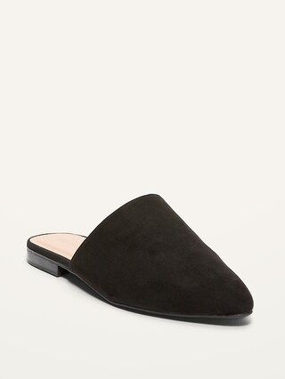 Faux-Suede Pointy-Toe Mule Flats For Women | Old Navy (US)