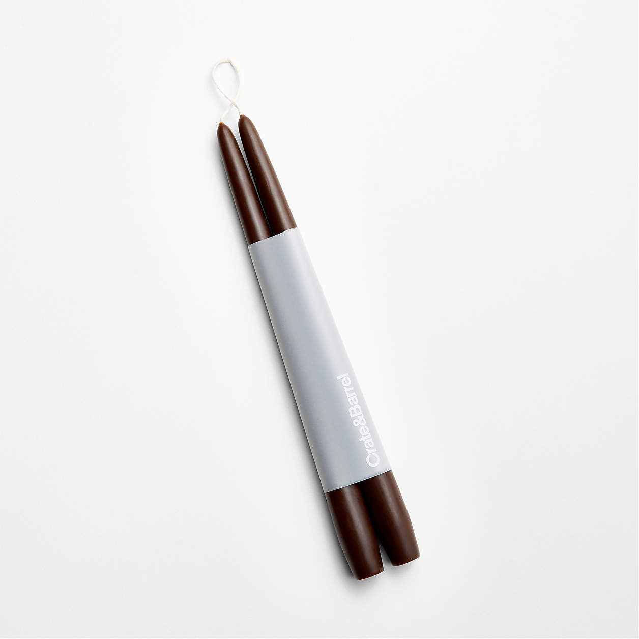 12" Chocolate Brown Dipped Tapers, Set of 2 + Reviews | Crate & Barrel | Crate & Barrel