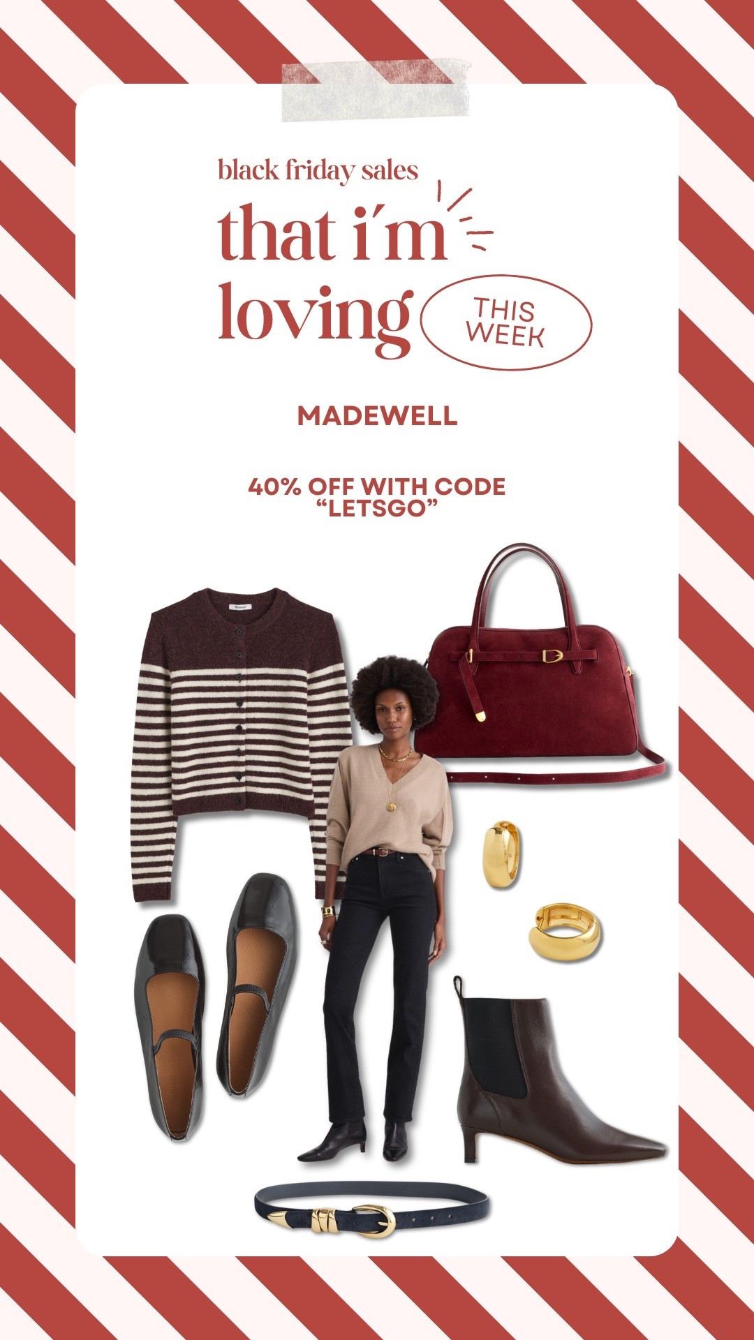 so many good sweaters, purses and jeans on sale! madewell’s entire site is 40% off now with code LETSGO #holidayshopping #cyberweek

#LTKHoliday #LTKCyberWeek #LTKGiftGuide