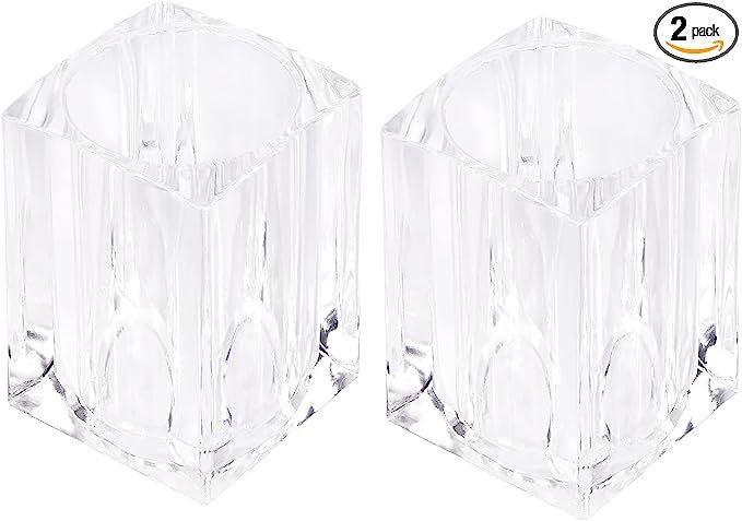 Mini Skater 2pcs Acrylic Clear Toothpick Holder Elegant Clean For Home Kitchen Bathroom Canisters... | Amazon (US)