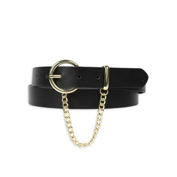 No Boundaries Women's Swag Chain Belt, Black | Walmart (US)