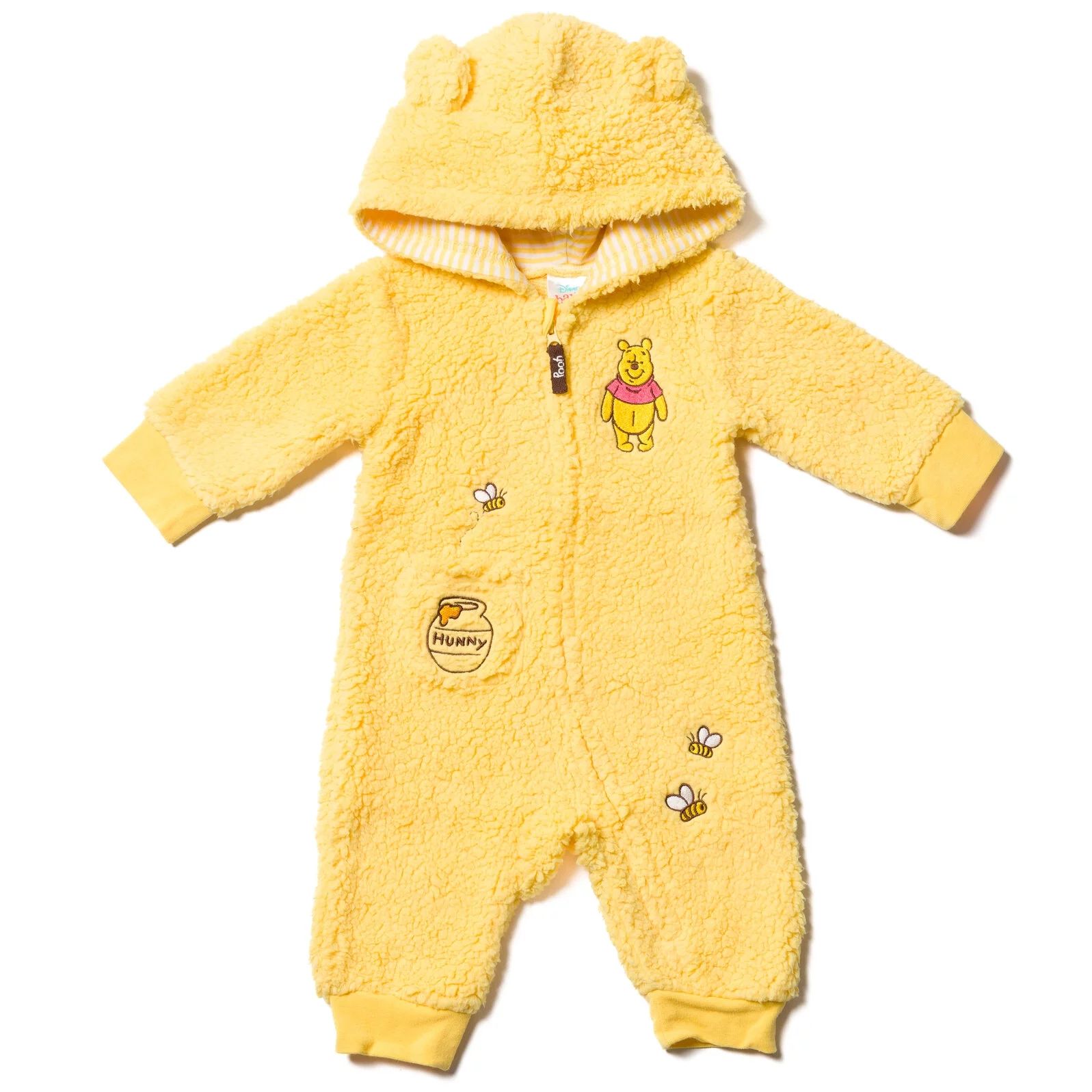 Disney Winnie the Pooh Newborn Baby Boys Zip Up Costume Coverall Yellow 0-3 Months | Walmart (US)