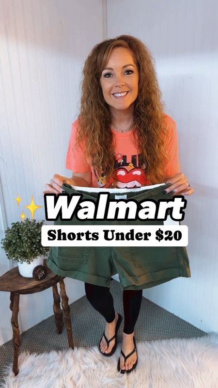 Walmart Time and Tru Women's and Women's Plus Utility Cuff Shorts, 4" Inseam, Sizes 2-20 / Time and Tru Women's Button Fly Denim Shorts, 3.5" Inseam, Sizes 2-20 / Sofia Jeans Women's Sofia Tee with Short Sleeves, Sizes XS-3XL / spring outfit / summer outfit / vacation outfit 

Utility shorts- wearing my true size 4. If in between, size up. 
White shorts- recommend sizing up in these. They fit a little snug. 
Sofia Vergara tee- sized up to a medium for extra length 

#LTKstyletip #LTKfindsunder50 #LTKover40