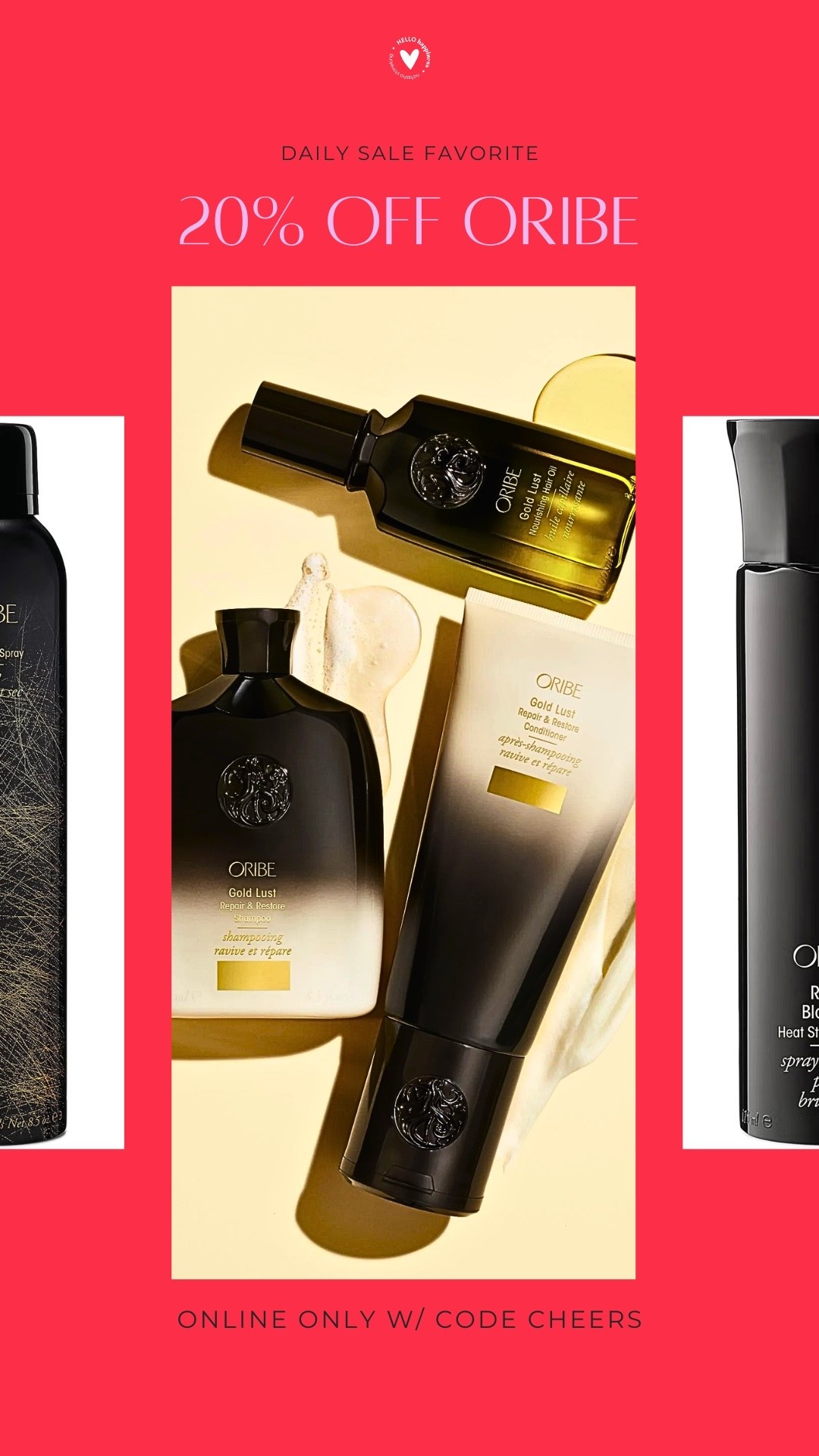 Good hair days for less ✨ Oribe is 20% off online with code **CHEERS**! Stocking up on all the haircare favorites while they’re on sale because this one is too good to miss. 💕

#LTKgrwm #LTKSaleAlert #LTKBeauty