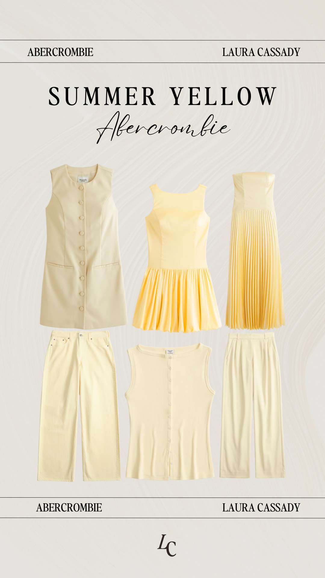 Sunny days call for the perfect pop of color. This vibrant yellow from Abercrombie is my go-to for summer fun. Perfectly light and bright for everything from brunch to beach days. 

 #LTKU #LTKStyleTip #LTKBeauty