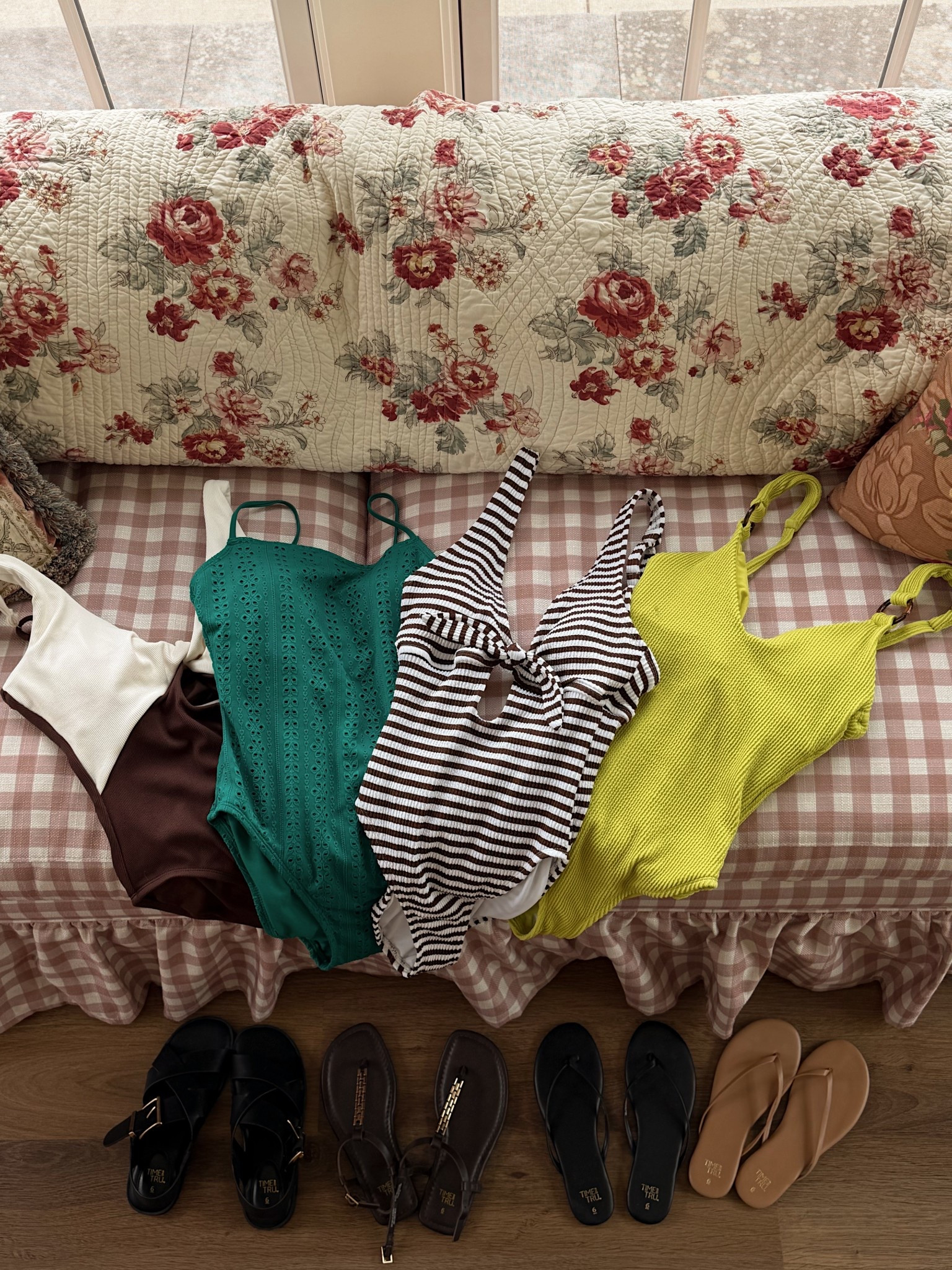 Walmart is going off for summer!! Look at these stunning suits & sandals! See more in my stories on IG today: @lizmariegalvan 

#LTKSeasonal #LTKSwim #LTKTravel