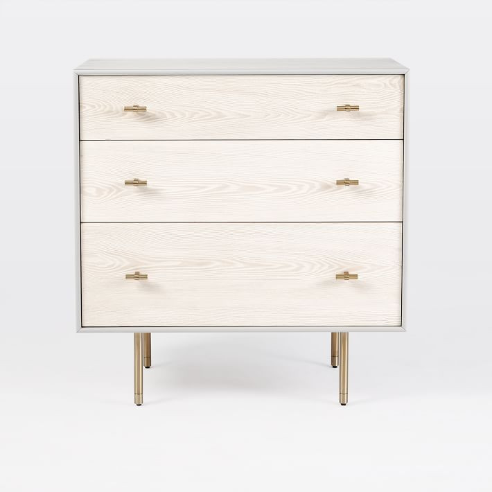 Modernist Wood & Lacquer 3-Drawer Dresser (32") - Winter Wood | West Elm (US)