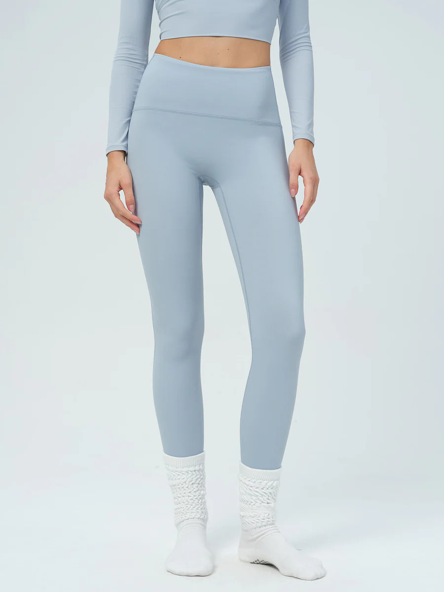 Light Blue High Waisted Leggings 25" & Reviews - Light Blue - Sustainable Yoga Bottoms | BERLOOK | BERLOOK