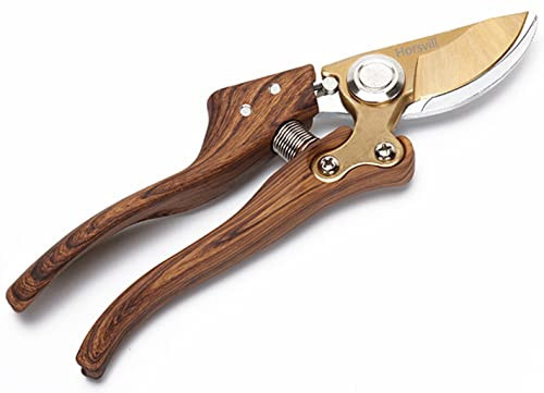 Horsvill Garden Shears, Japanese Floral branch cutters, Snips for Gardening, Flower scissors Florist clippers, Hand Held Pruners for Gardening Heavy Duty, Pruning shears for garden (Wood grain) | Amazon (US)