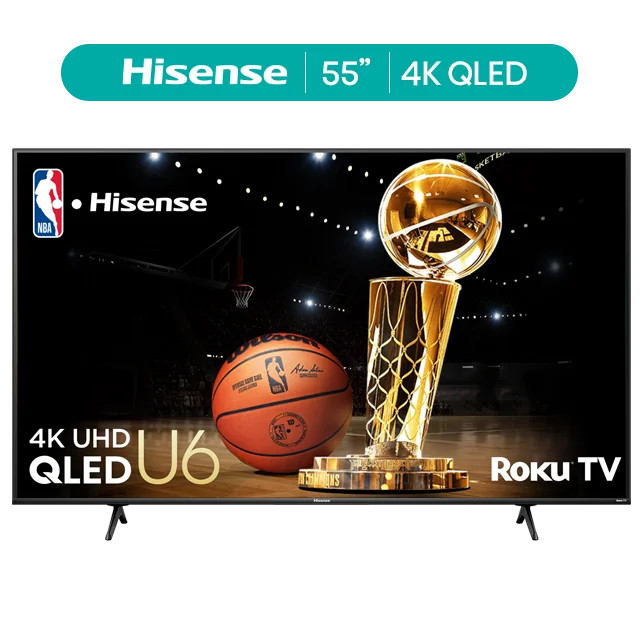 Hisense 55" Class U6HR Series QLED 4K UHD Roku Smart TV (55U6HR, 2024 Model) - QLED, Dolby Vision... | Walmart (US)