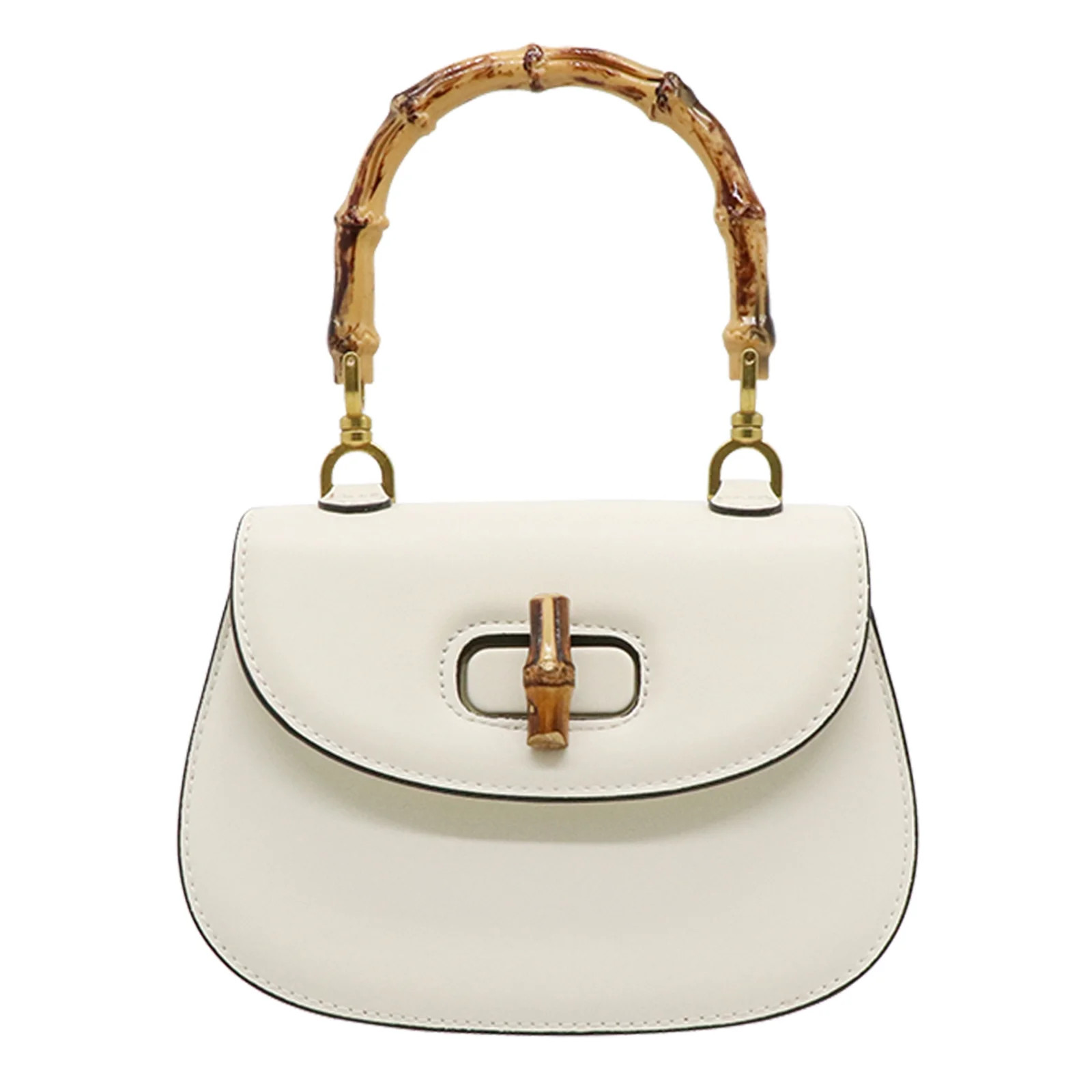 Saddle bag, bamboo knot bag, single shoulder diagonal cross handbag(white) | Walmart (US)