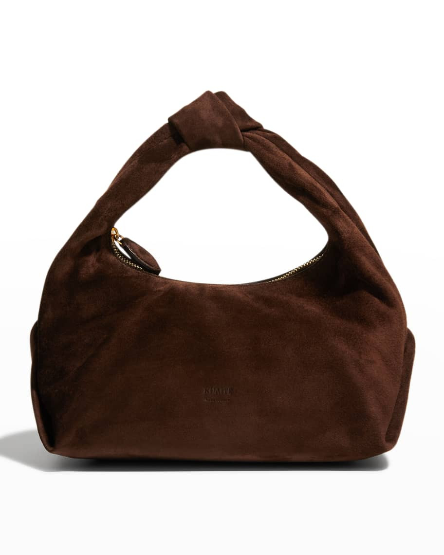 Beatrice Small Knot Suede Hobo Bag | Neiman Marcus