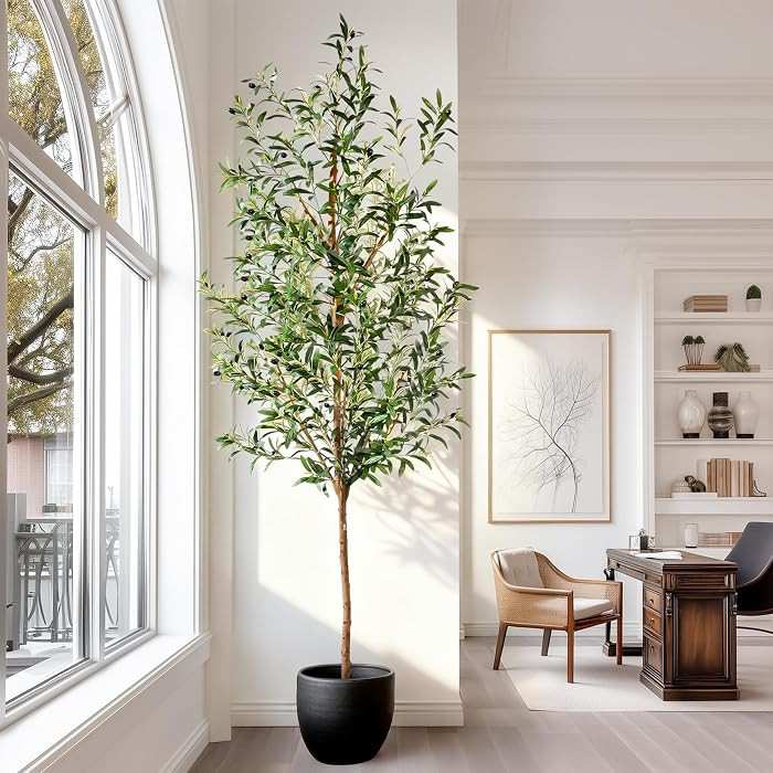 Large Artificial Olive Tree Tall Fake Olives Trees Indoor Outdoor Realistic Floor Plant Faux Plas... | Amazon (US)