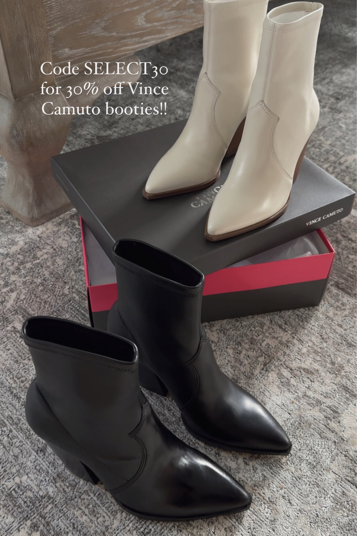 Vince camuto gray store booties