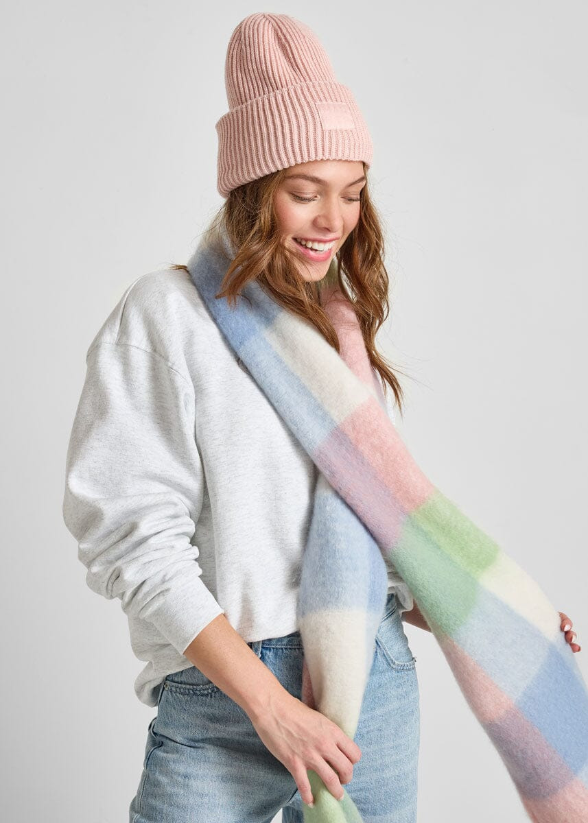 Adult Mad Hatter Ribbed Knit Beanie - Blush | Alice & Wonder