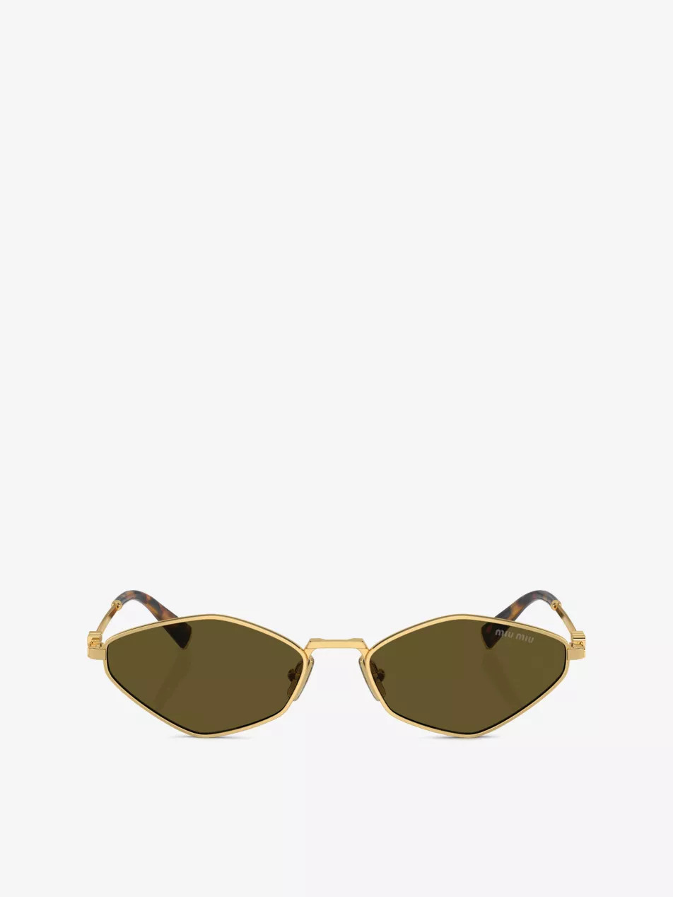 MU 56ZS irregular-frame metal sunglasses | Selfridges