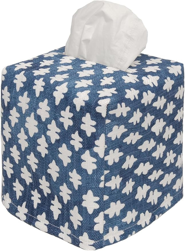 Fabric Tissue Box Cover, Tissue Holder Slipcover, Slips Over Square Cube Cardboard Facial Tissue ... | Amazon (US)