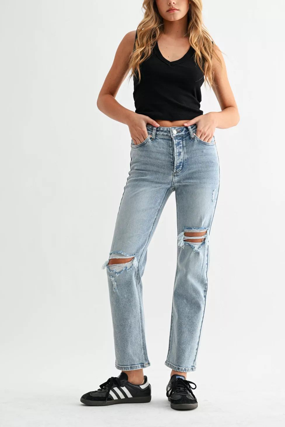 Jemina Denim High Rise Slim Straight Jean | Urban Outfitters (US and RoW)