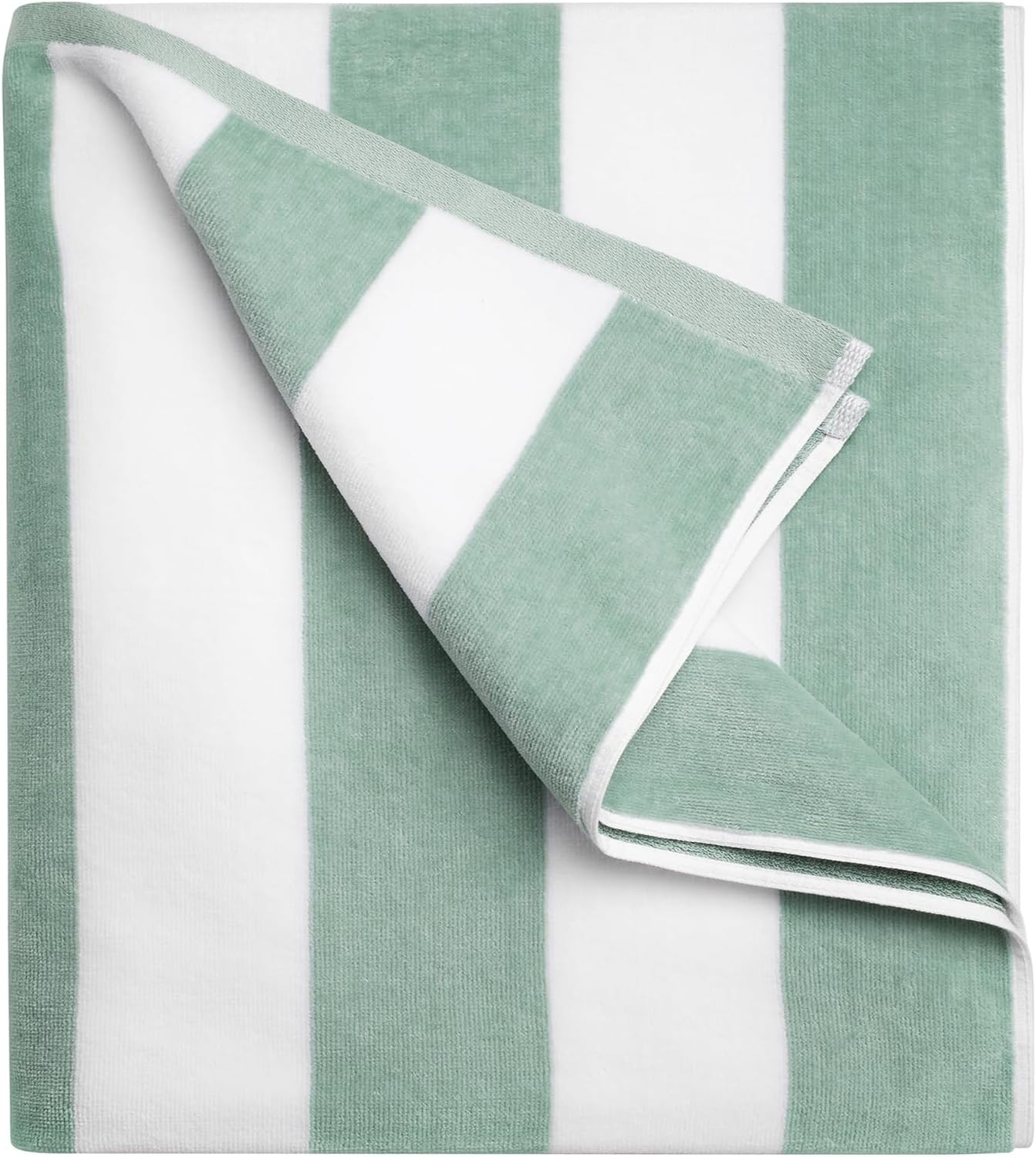 Large Oversized Beach Towel - Big Cotton 36 x 70 Inch Striped Pool Towel, Large Cabana Soft Swimm... | Amazon (US)