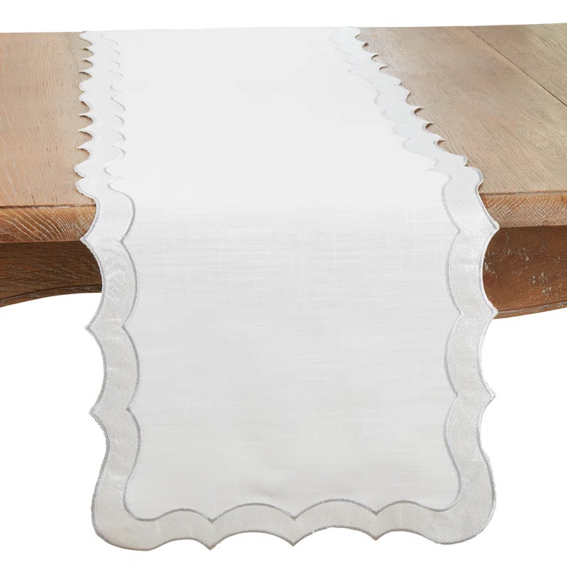 Saro Enchanting Scallop Border Table Runner | Wayfair | Wayfair North America