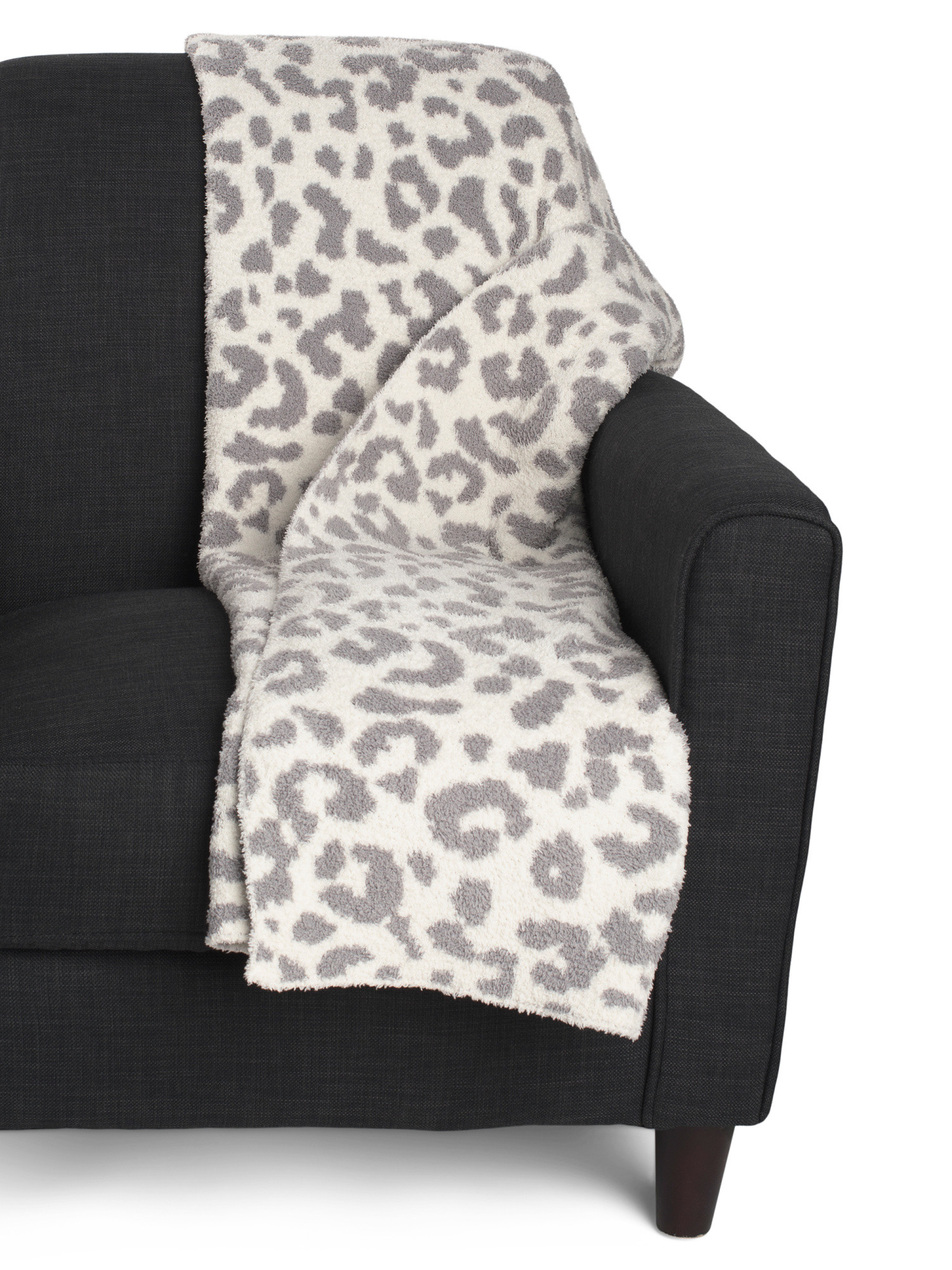 Cozy Feather Yarn Animal Print Throw | TJ Maxx