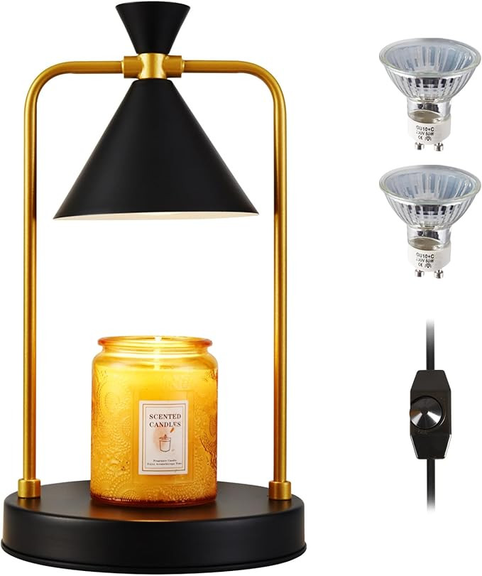Candle Warmer Lamp with 2 Bulbs, Electric Candle Warmer Dimmable, Candle Lamp Compatible with Sma... | Amazon (US)