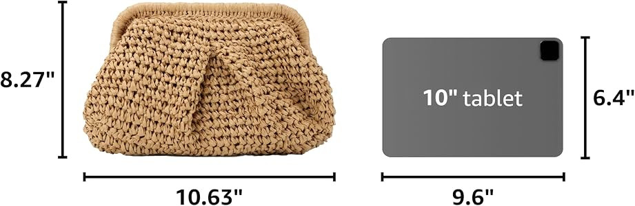 Emprier Straw Clutch Purses for Women Cloud Dumpling Pouch Straw Crossbody Shoulder Handbag Summe... | Amazon (US)