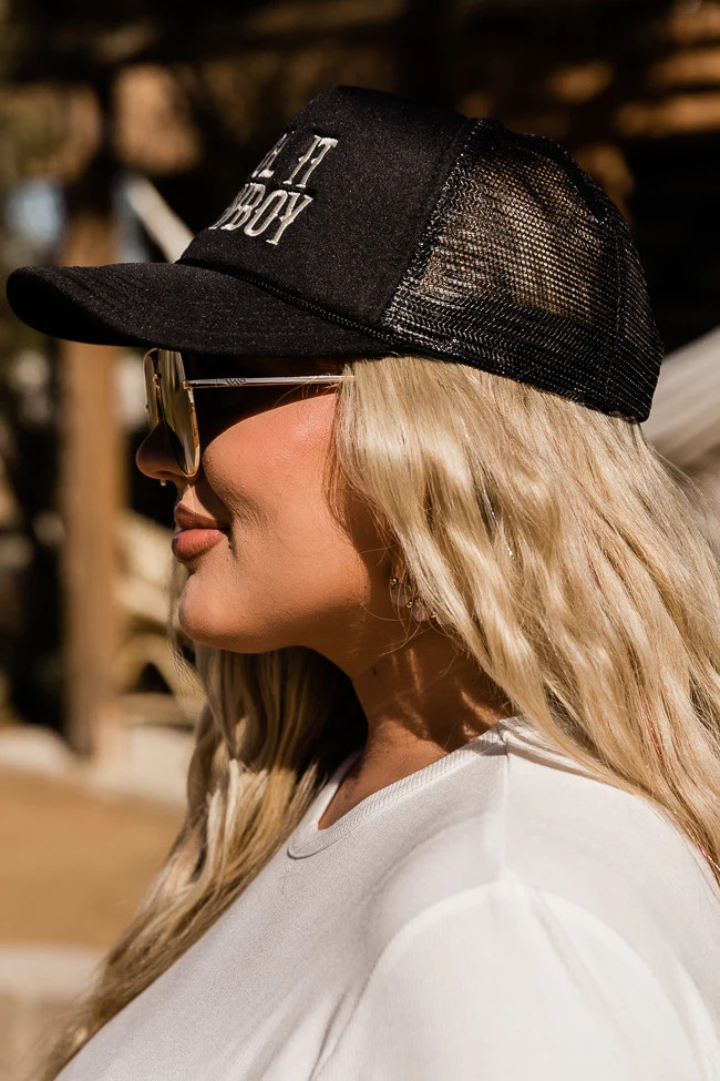 Cool It Cowboy Black Hat | Pink Lily