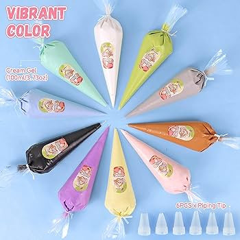 Cream Glue, 3PCS White Whipped Cream Glue Kit (Each 100g) with 6PCS Piping Tip, DIY Phone Case Ki... | Amazon (US)