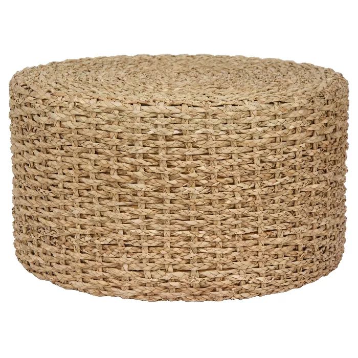 Rush Grass Knotwork Coffee Table/Ottoman Natural - Oriental Furniture | Target