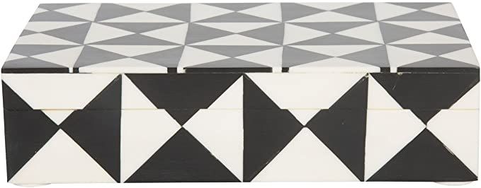 Black & White Triangle Art Collection Storage Organizer Decorative Box Multipurpose Gift 8x5x2 in... | Amazon (US)