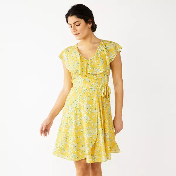 Women's DRAPER JAMES RSVP™ Flutter Wrap Dress | Kohl's
