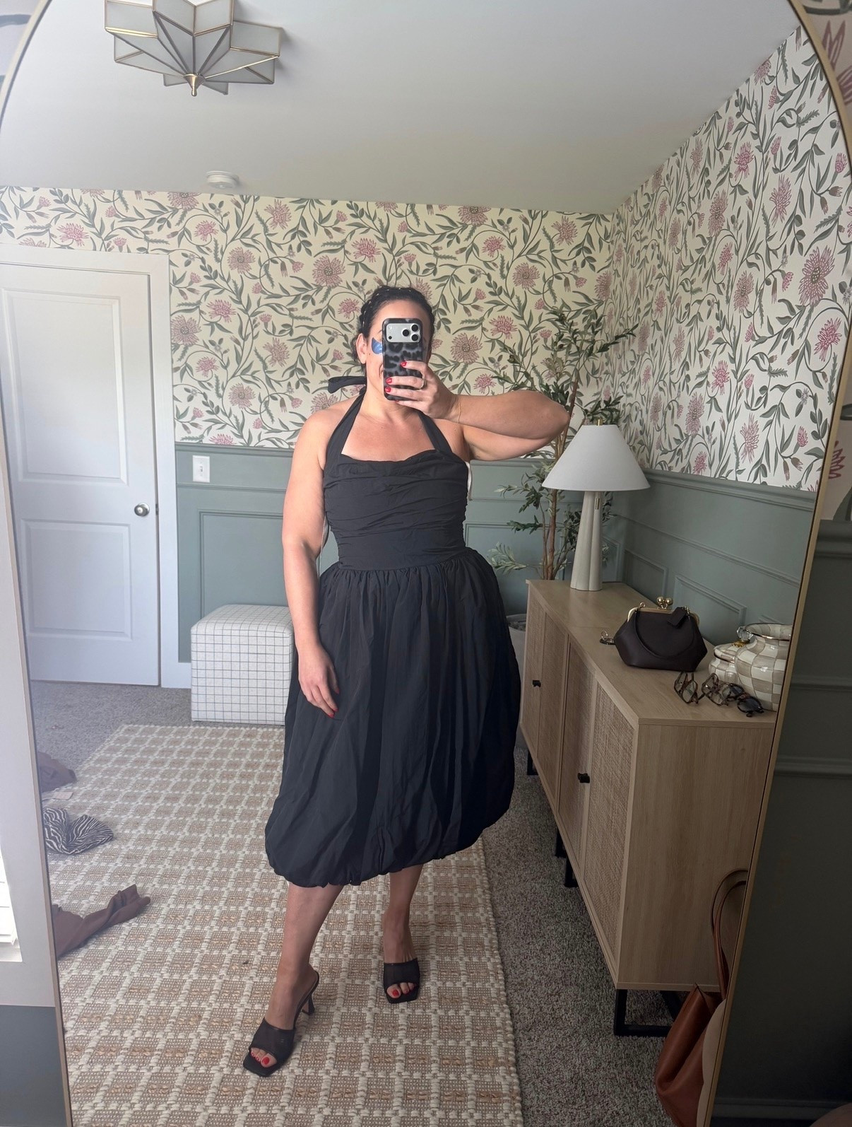 This halter dress with a bubble skirt is such a fun style! I love the shape and how cute it looks for a night out.

#LTKSeasonal #LTKMidsize #LTKootd