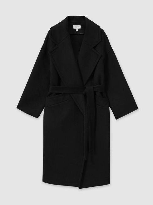 Wool-Blend Blindseam Coat | Reiss DE