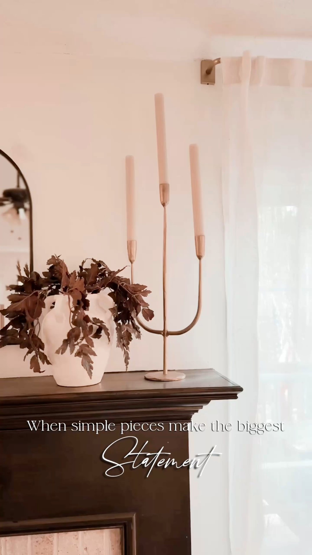 This sculptural candelabra is the perfect statement piece for a mantel or console table. I love the soft gold finish and timeless silhouette—it adds warmth and height without overpowering the space.

Amie Pagan, creative co-op, gold candelabra 

#LTKHome