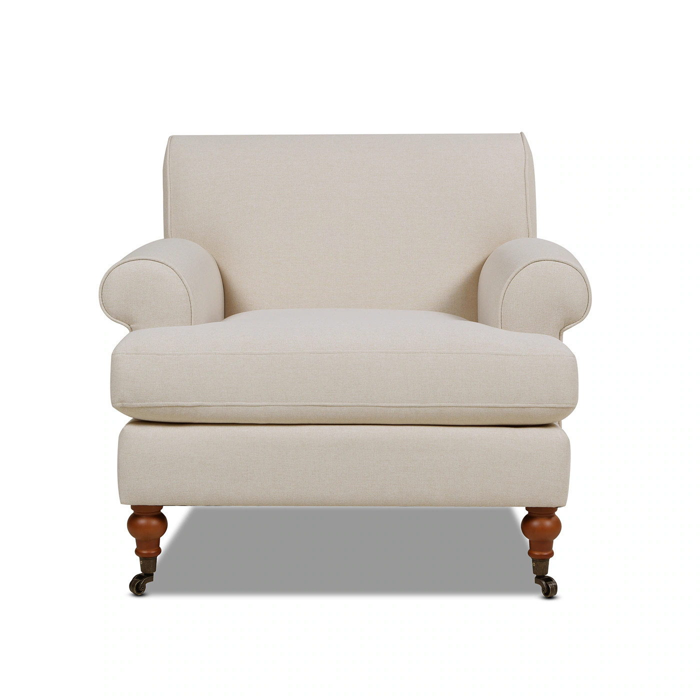 Jennifer Taylor Home Alana Lawson 38-in W Farmhouse Sky Neutral Beige Accent Armchair one_size in White | 63360-1-970 | Lowe's