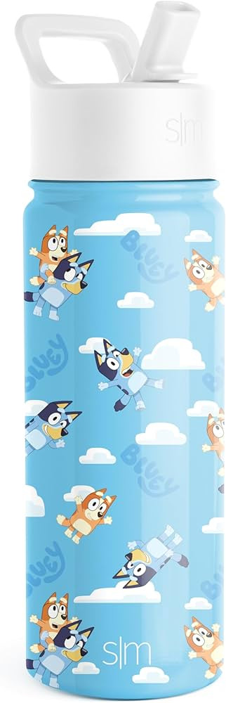 Simple Modern Bluey Kids Water Bottle with Straw Lid | Reusable Insulated Stainless Steel Cup for... | Amazon (US)