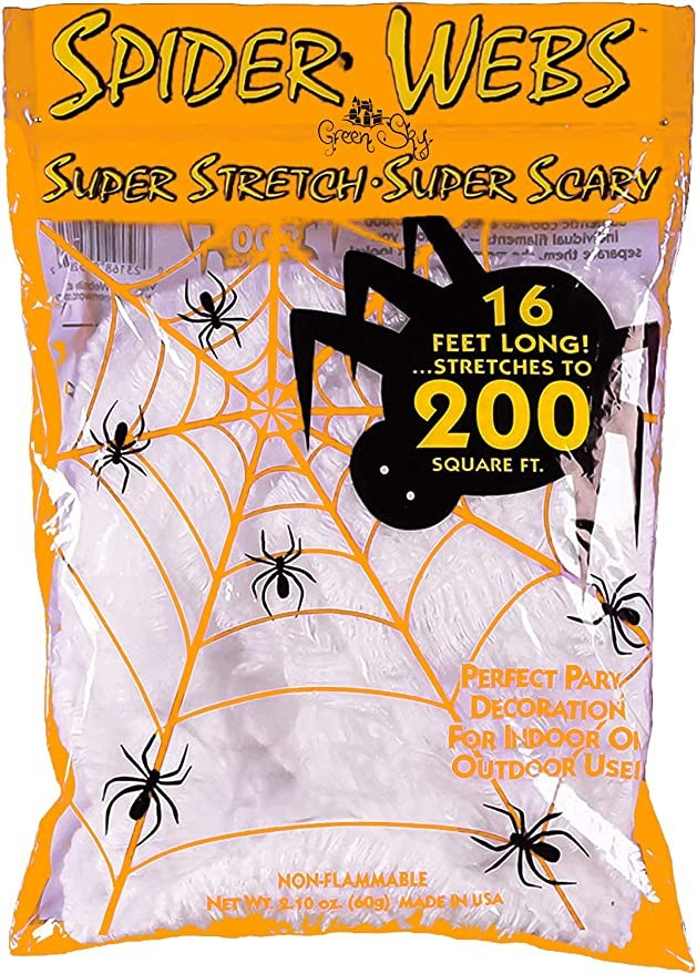 Spider Web, 200 Square Ft, Halloween Decorations, Spider Webs (200 Square Feet) | Amazon (US)