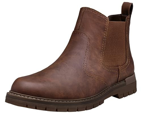 Jousen Chelsea Boots Men Lightweight Mens Boots Classic Slip On Boot Casual Boot for Men (AMY8120A brown 11.5) | Amazon (US)