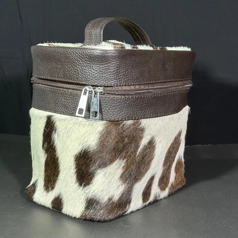 Luxury Handmade Cowhide Makeup Bag - Etsy | Etsy (US)